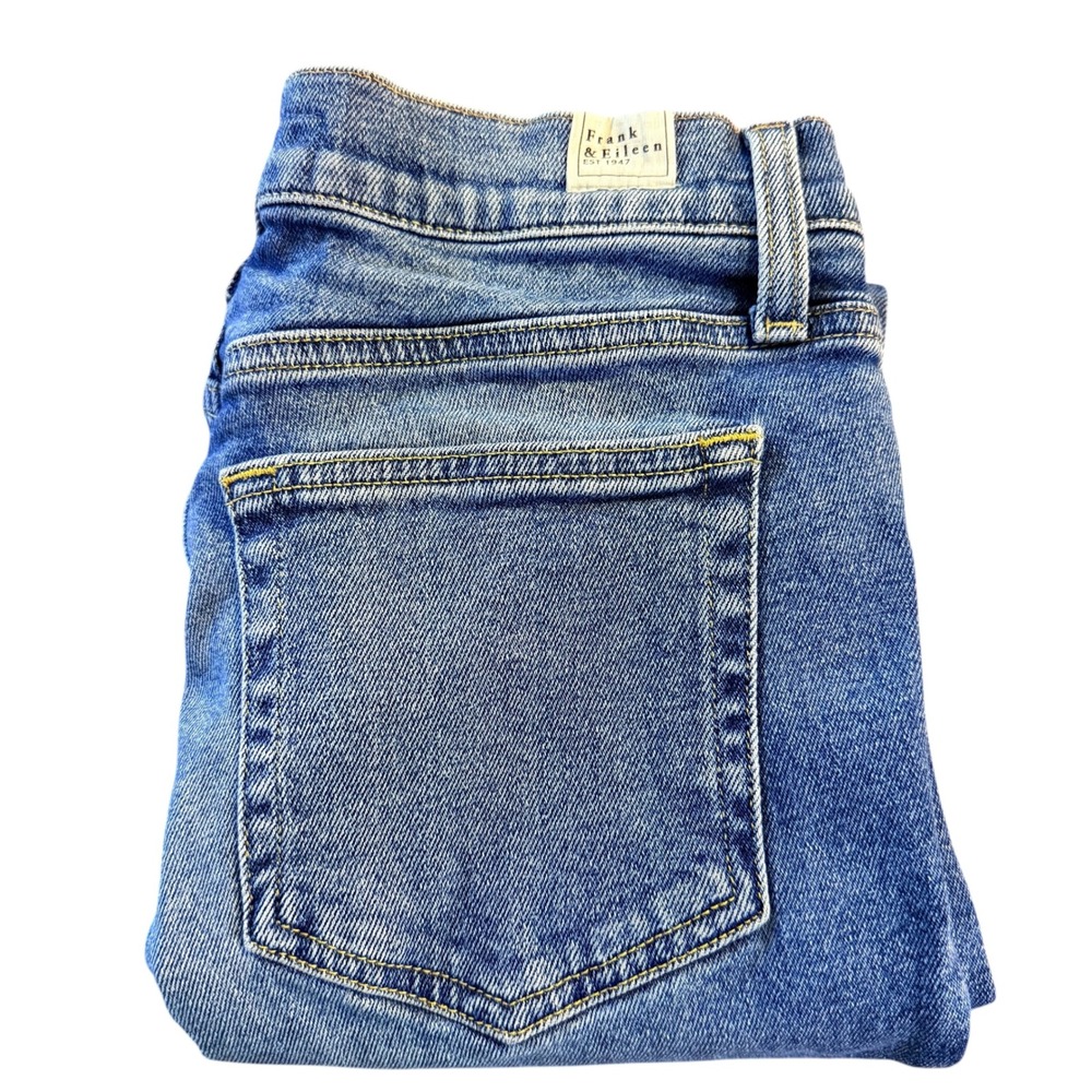 Frank & Eileen Cork High Rise Straight Leg Everyday Stretch Denim Womens Sz 27